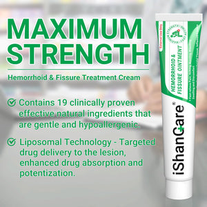 Hemorrhoid Cream, Hemorrhoid & Fissure Treatment Ointment Extra Strength, Relief Anal Pain, Itching, Bleeding, Swelling, Discomfort, Natural Herbs Fast Acting Ingredients, Contains Vitamin E ishancareBuy Supplements Australia