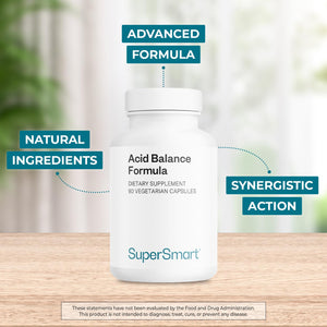 Supersmart Acid Balance Formula (Advanced Complex) - with Zinc L-Carnosine, Slippery Elm Extract, Licorice Root | Non-GMO & Gluten Free - 90 Vegetarian Capsules Supersmart buy supplements Au