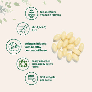 Micro Ingredients Super Vitamin K Complex (K2 MK7 + MK4 & K1) & Vitamin D3 5,000 IU Bundle Pack - Easily Absorbed K Vitamins, Active Menaquinone Complex - Vitamin D as Cholecalciferol