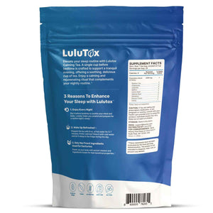 Lulutox Herbal Tea Bundle - Chamomile Lavender Herbal Tea (28 Tea Bags) & Peach Herbal Tea (84 Servings) - Caffeine-Free Herbal Tea Variety Pack