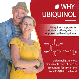 DRFOSTER Ubiquinol CoQ10 200mg, with PQQ & Vitamin E, 120 Servings - Active Ubiquinol, Coq10 200mg, Black Pepper for Max Absorption, Allergen-Free, Powerful Antioxidant, Brain & Energy Support