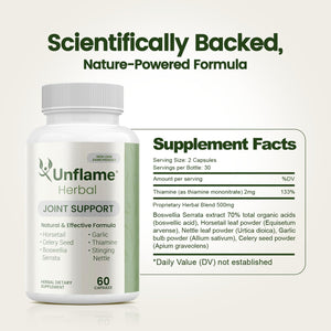 Unflame Herbal Supplement – Botanical Support for Joints, Back, and Muscles – 60 Capsules – Natural Herbal Blend – Dietary Supplement UnflameBuy Supplements Australia
