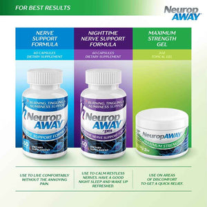 NeuropAWAY Maximum Strength Gel, for Nerve discomfort, Burning, Tingling, and Numbness 2oz