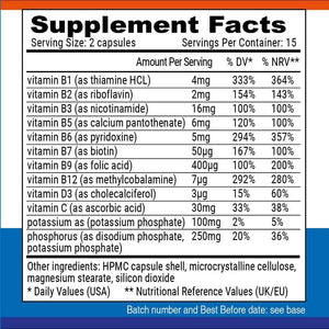 Nutri-Align Fasting Refeed Multivitamin - 30 Fasting Multi Vitamin Capsules - Multivitamin for Men & Women - Vitamin B Complex, Phosphorus & Vitamin D & C Fasting Multivitamins - Gluten Free
