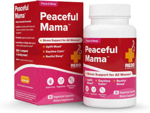 Redd Remedies Peaceful Mama - Designed for Women in All Stages of Life - with Lactium, Lemon Balm, and Ginger Root - 30 Servings
