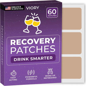 Recovery Patches 60 Pack - Wake Up Refreshed & Energized - Skin-Friendly - 100% Natural Ingredients, Patch For Party, Skin-Friendly & Waterproof, Apply Before Drinking, Enhanced Morning Formula