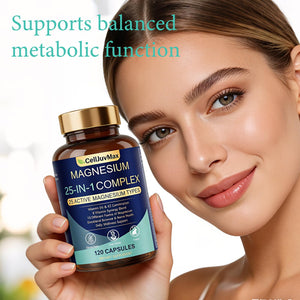 25-in-1 Magnesium Complex | Multi-Form Absorbable Blend for Daily Nutritional Support, 120 Vegan Caps (1) PBZPBZ buy supplements Au