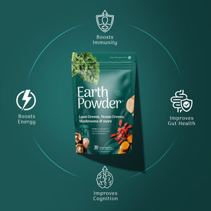 Earth Powder Daily Foundational Nutrition Supplement with 28 Greens & 10 Mushrooms | 87 Nutrients for Energy, Gut Health & Mental Clarity Earth Powder buy supplements Au