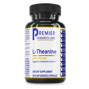 Premier Research Labs L-Theanine Double Strength - Pure L Theanine Supplement 200mg, Focus & Energy Support for Men & Women, Amino Acid for Relaxation, Support for Adults & Kids - 60 Vegan Capsules Premier Research LabsBuy Supplements Australia