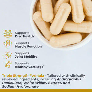 Premier Research Labs Joint & Disc Support Supplement - for Men & Women, Glucosamine, Joint Mobility and Muscle Health, Cartilage Repair, Gluten Free, Plant-Sourced - 90 Capsules Premier Research LabsBuy Supplements Australia