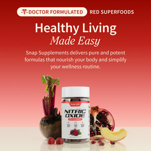 Snap Supplements Nitric Oxide Beet Root Gummies Supplement with Organic Beets - Energy & Circulation Support, 60 Sugar-Free Gummies (30 Servings, 1 Month Supply), Peach Snap Supplements buy supplements Au
