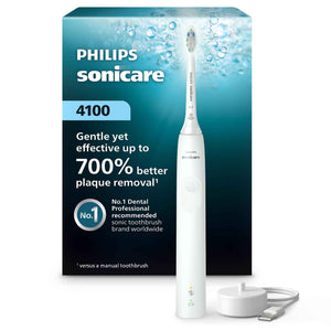 Philips Sonicare 4100 Series Electric Toothbrush - Sonic Toothbrush with Advanced Sonic Technology, Pressure Sensor, Two Intensity Settings,