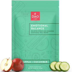 D'AO Labs Emotional Balance - Emotional Balance Powder - Calm & Stress Relief - Effervescent Powder with Apple-Cucumber Flavor - Xiao Yao San Traditional Chinese Herbal - 30 Individual Servings DAO LabsBuy Supplements Australia