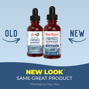 MARYRUTH'S Lymphatic Support Liquid Drops USDA Organic - Herbal Blend with Echinacea & Elderberry - Blue Vervain - Vegan - Alcohol-Free - Non-GMO - 30 Servings