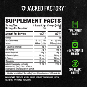 Jacked Factory NITROSURGE Pre Workout Supplement - Endless Energy, Instant Strength Gains, Clear Focus, Intense Pumps - NO Booster & Preworkout Powder with Beta Alanine - 30 Servings, Cherry Limeade Jacked Factory buy supplements Au