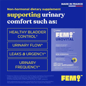 FEM Urovital Bladder Control Supplements - Overactive Bladder, Leakage & Urgency Relief - Non-Hormonal Urinary Tract Health Support for Women - 30 Capsules UpsaBuy Supplements Australia