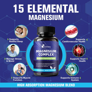 Magnesium Complex for Women Men 1350mg 15 in 1 Pure Magnesium Supplement, with High Absorption Chelated Magnesium Glycinate Citrate Malate & More for Muscle, Heart, Sleep & Bone Support, Vegan 60 Days Femmetra buy supplements Au