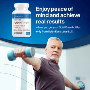 SciatiEase Sciatic Nerve Health Support Supplement - Nerve Support Formula with AlphaPalm, Pea, Vitamin B Complex, Alpha Lipoic Acid 300mg - 3 Bottles