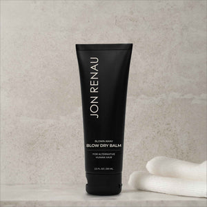 Jon Renau Blown Away Blow Dry Balm for Human Hair Wigs, Shine Enhancing Styling Balm with UV and Color Protection, Lightweight Blow Dry Balm for Human Hair Toppers and Extensions, 2.5 Oz