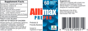 ALLIMAX Pre Pro - 60 Caps. Stabilized allicin Plus prebiotics, probiotics and Digestive enzymes. ALLIMAXBuy Supplements Australia