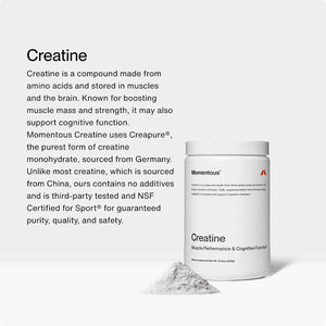 Momentous Creatine Monohydrate Powder & Omega-3 Fish Oil 1,600 mg - Daily Omega-3 Supplement for EPA & DHA -Supports Strength, Lean Muscle, Recovery, & Joint Health - NSF Certified for Sport