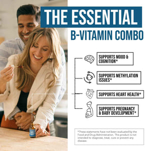 L Methyl Folate 15mg Plus Methyl B12 Cofactor - Organic Berry Flavor, High Potency Liquid Sublingual Active 5-MTHF Form - Supports Mood, Methylation