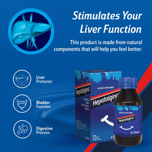 Hepatalgina Liver Support Digestive Protector - Liquid Herbal Supplement with Artichoke Extract for Liver Cleanse Detox & Repair - Liver Detox Cleanse Drops with Mint, Boldo & Carrot - 120 ml Hepatalginaย buy supplements Au