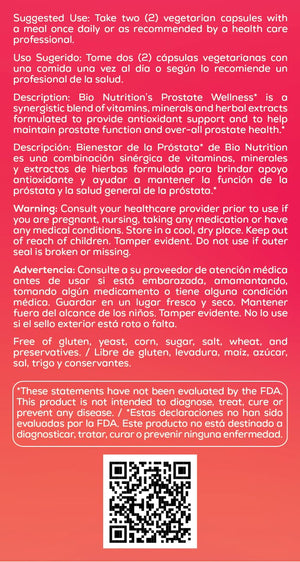 Bio Nutrition Prostate Wellness with Pumpkin Seed Extract 60 Capsules Bio NutritionBuy Supplements Australia