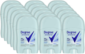 Degree Advanced Travel Deodorant Bulk Variety 24-Pack, 0.5 Oz Ea - 72H Body Heat Activated Mini Antiperspirant Deodorant Bundle - 12 Cool Rush for Men + 12 Shower Clean for Women
