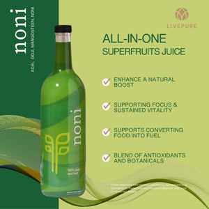 PURE Noni (750ml) - Tropical Tradition for Immune Support and Healthy Living Morinda Citrifolia - No Additives, No Fillers. Unleash The Antioxidant Power, Minerals, and Vitamins of Noni. PUREBuy Supplements Australia