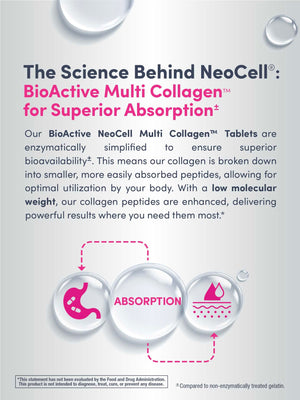 NeoCell Super Multi Collagen Peptides | 120 Tablets | 10 Types of Collagen | Skin, Hair and Nails | Beauty Supplement | For Men and Women NeoCell buy supplements Au
