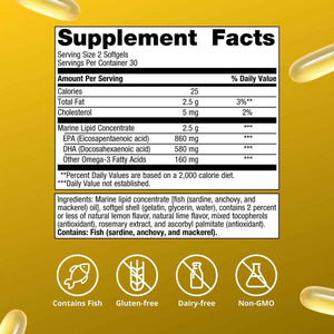 Metagenics OmegaGenics Fish Oil EPA-DHA 720 mg - High Potency Omega-3 Supplement - Supports Heart, Joint, Brain & Immune Health* - Sustainably Sourced