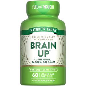 Nature's Truth Brain Up Softgels | 60 Count | with L-Theanine, Bacopa, B-12 & MCT | Non-GMO and Gluten Free Supplement Nature's TruthBuy Supplements Australia