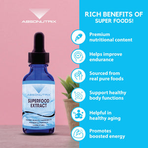 Absonutrix Superfood Extract 390 mg, 4 Oz Liquid, 302 Servings, Made in USA, Quick Absorption, Quality Potent Ingredients, Non-GMO, GMP Certified, Cruelty-Free Products Absonutrix buy supplements Au