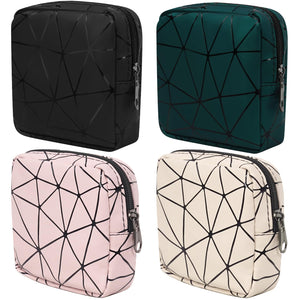 Yazabai Sanitary Napkin Storage Bag Pouch 4PCS Pads and Tampons Bags Pouches Portable