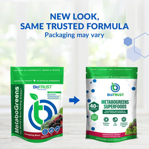 BioTrust Metabo Greens Superfood Powder - Super Greens Powder, Fruit & Veggie Blend with Clinically Studied Spectra - Non GMO, Soy Free, Gluten Free, Dairy Free, Energizing Berry Flavor (30 Servings) BioTrustBuy Supplements Australia