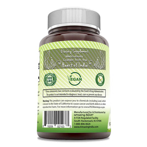 Amazing India Amla (Made with Natural Amla Fruit) 500 Mg 120 Veggie Capsules Supplement - Non-GMO, Gluten Free