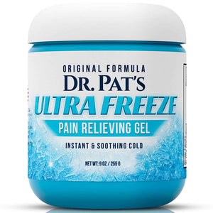 Ultra Freeze Dr Pat's Pain Relief Cream (9oz) - Muscle Rub Gel for Arthritis, Neuropathy, Foot & Joint - Cooling Sports Massage for Back, Shoulder & Knee - Menthol Analgesic for Neck & Body