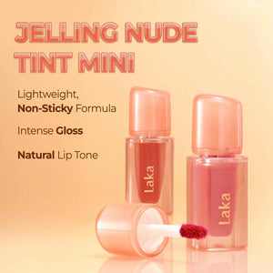 Laka Jelling Nude Gloss, Sheer Hydrating Lip Oil with No Stain, Non-Sticky, Nourishing Gloss for a Glowy Look, K-Beauty (#301 Figring, 1.9g/0.07oz)