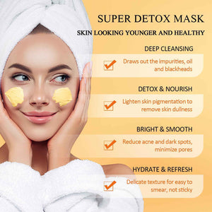 SHVYOG Turmeric Vitamin C Clay Mask with Kaolin Clay for Dull & Blemish-Prone Skin, Deep Cleansing Facial Mask, Face Masks Skincare for Controlling Oil