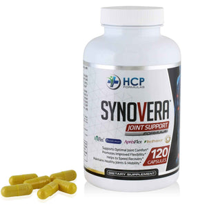 HCP Formulas - Synovera - Joint Support Complex with Turmeric Extract & Collagen - Mobility & Flexibility - Healthy Joints, Tendon, Ligament, and Synovial Tissue - Dietary Supplement - 120 Caps