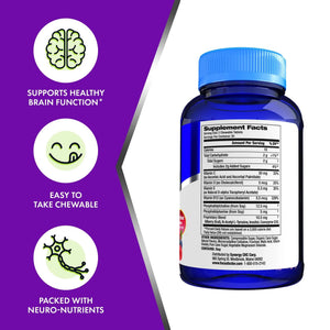 Focus Factor Kids Complete Daily Chewable Vitamins: Multivitamin & Neuro Nutrient (Brain Function) w/Vitamin B12, C, D3-60 Count Focus Factor