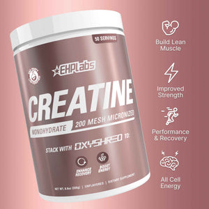EHP Labs CREA-8 Creatine Monohydrate Powder, Unflavored, 100 Servings - Micronized Creatine For Muscle Growth, Strength & Energy. Mixes Easily, No Clumping. Pre Or Post Workout. 500g