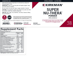 Super Nu-Thera Powder - Hypoallergenic - Unflavored - 16 Ounces Kirkman buy supplements Au