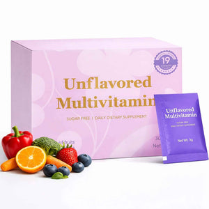 Unflavored Vitamin Powder, Multivitamin Powder Supplement with 19 Vitamins & Minerals + 15 Fruit & Veggie Blend, Supports Healthy Growth
