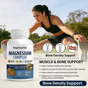 Topnurex Magnesium Complex for Women & Men - 1000mg High Absorption, 8 Essential Magnesium, 90 Capsules Topnurex buy supplements Au