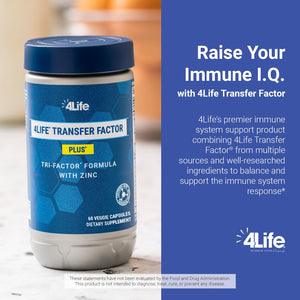 4Life Transfer Factor Plus - Support with Zinc, Super Mushroom Blend (Maitake, Shiitake, Agaricus), and Colostrum & Egg Yolk Extracts - 60 Capsules 4LifeBuy Supplements Australia