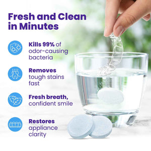 Retainer Brite Tablets for Cleaner Retainers and Dental Appliances - 96 Count