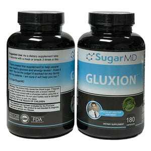 SugarMD GLUXION 3X Strength Formula | Advanced Botanical & Nutrient Blend for Spike Control| Vegan, Non-GMO, 180 Capsules SugarMDBuy Supplements Australia