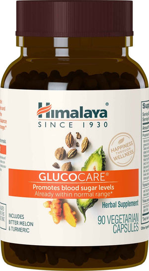 Himalaya GlucoCare - Herbal Glucose Metabolism & Pancreatic Support with Bitter Melon, Gymnema, Triphala & Turmeric - Natural Blood Sugar Support